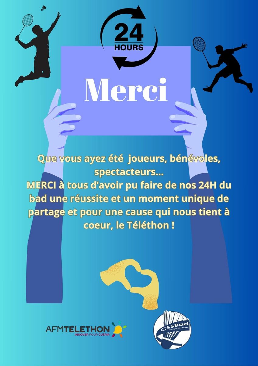 Merci à tous pour votre participation aux 24h du Bad ! 🏸💛
