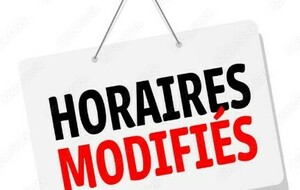 HORAIRES DE JEU : SAMEDIS