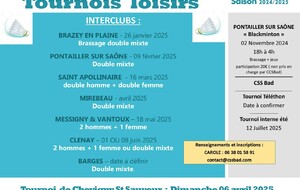 PLANNING DES TOURNOIS LOISIRS