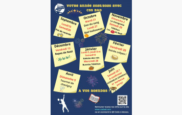🎉 CSS BAD – Une année 2025/2026 pleine de rendez-vous festifs et conviviaux ! 🏸🍻
