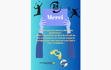 Merci à tous pour votre participation aux 24h du Bad ! 🏸💛